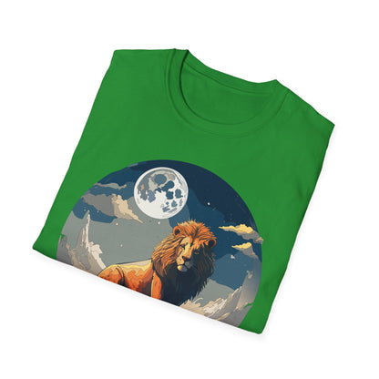 Lion Shirt Unisex Animal Tee Softstyle 64000 100 Percent Ring-Spun Cotton