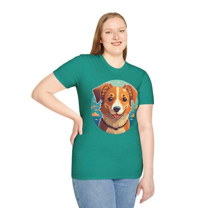 Dog Shirt Unisex Animal Tee One Hundred Percent Cotton Softstyle Gildan 64000