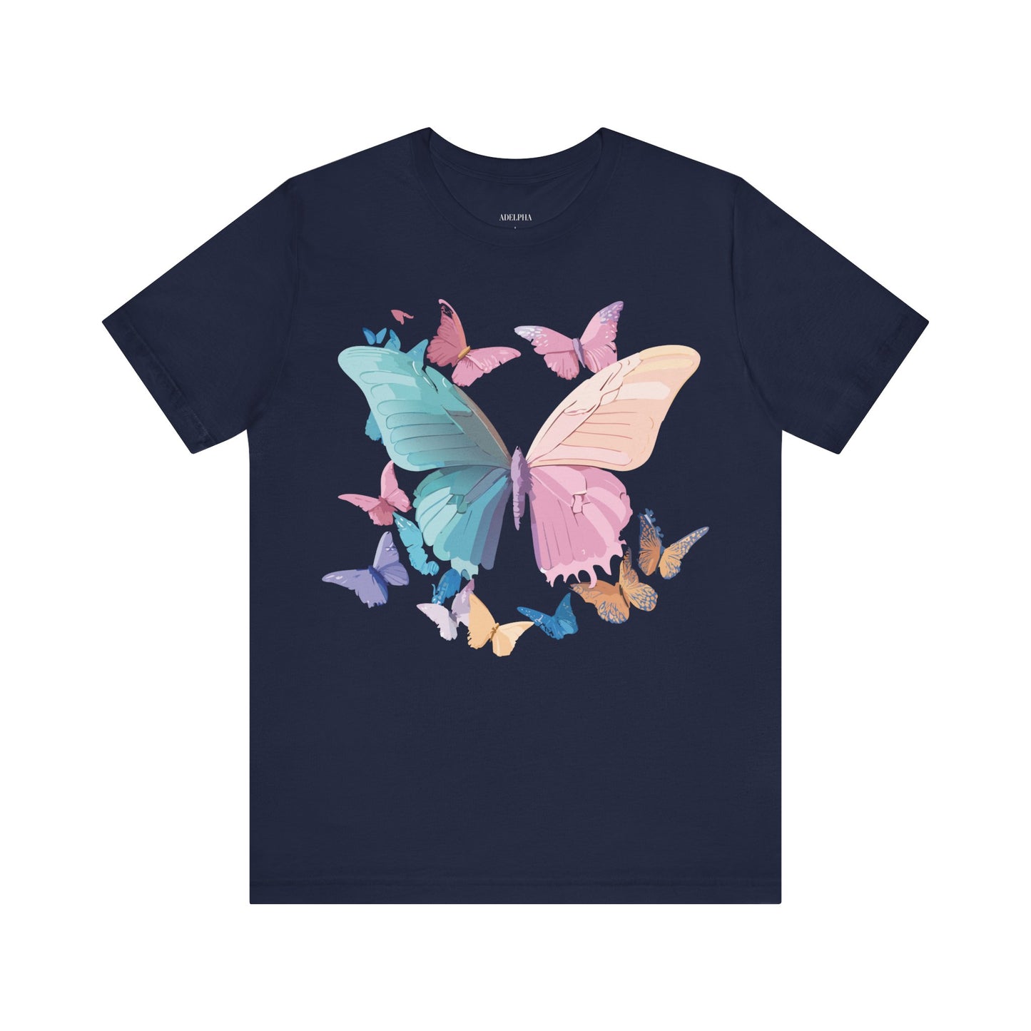 T-shirt en coton naturel avec papillon