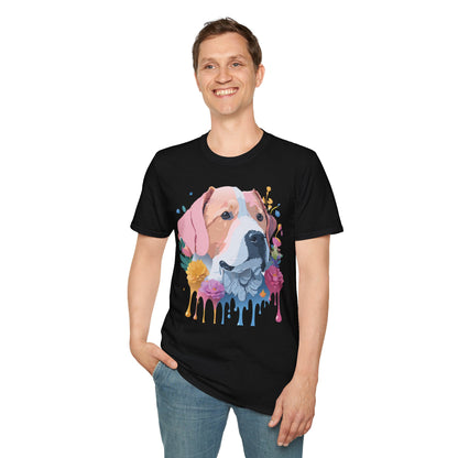 Dog Shirt Unisex Softstyle Cotton Tee 64000 Graphic Animal Print