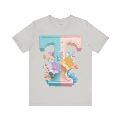 Natural Cotton Tee Shirt - Letters Collection - T Printify
