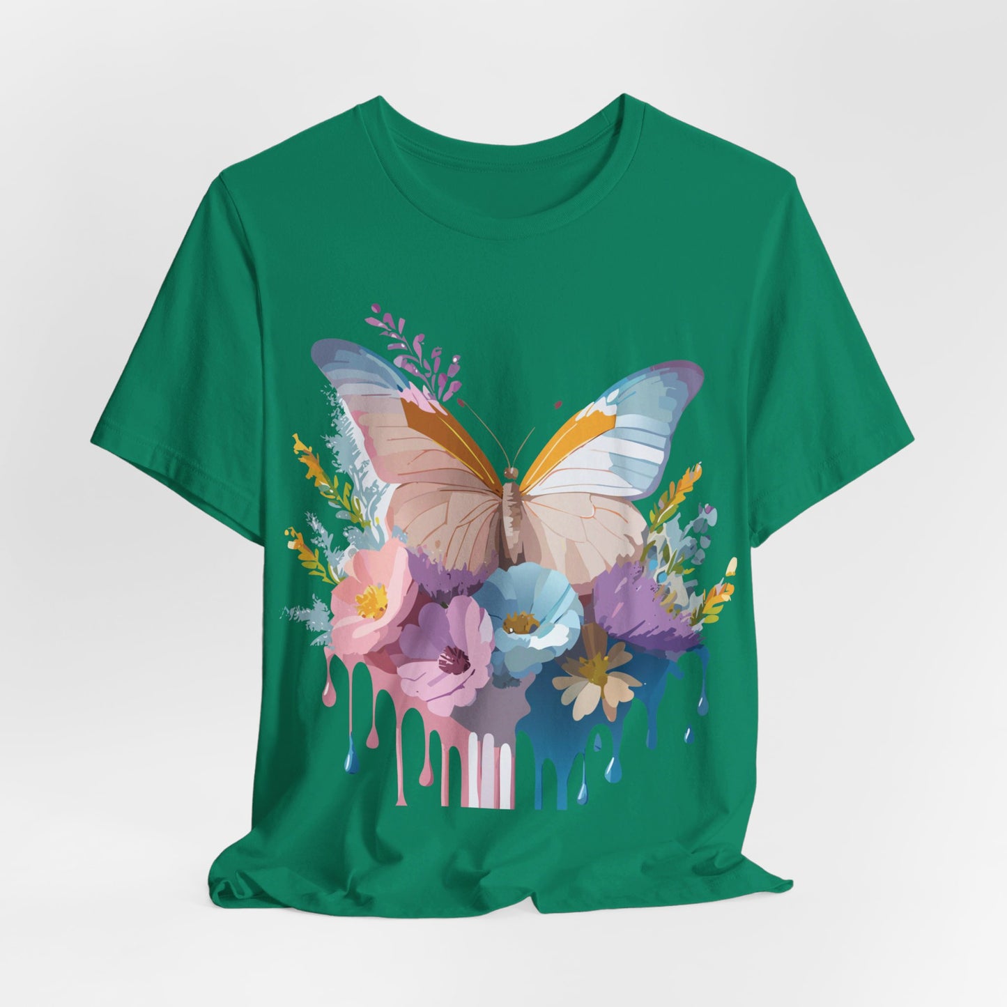 T-shirt en coton naturel avec papillon