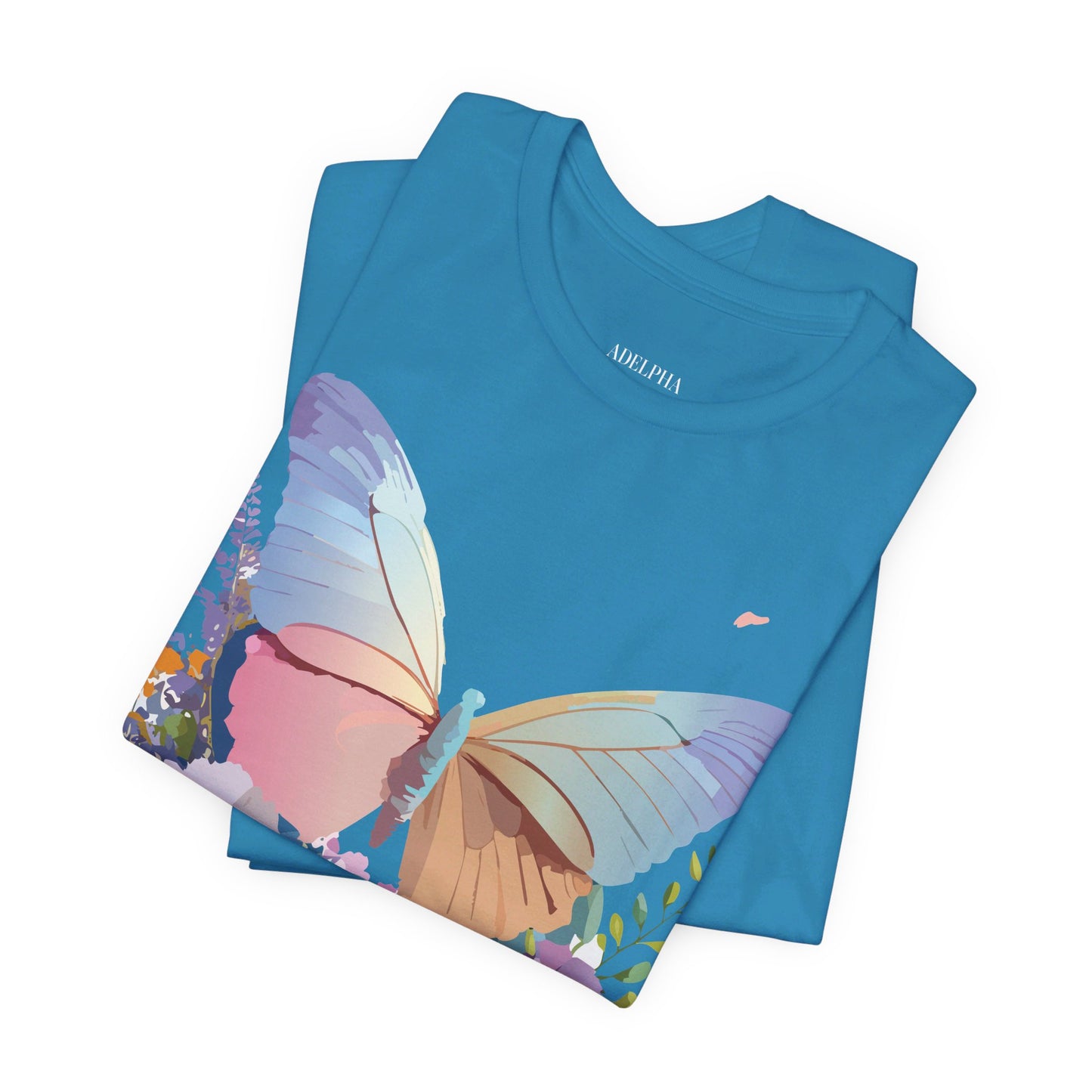 T-shirt en coton naturel avec papillon