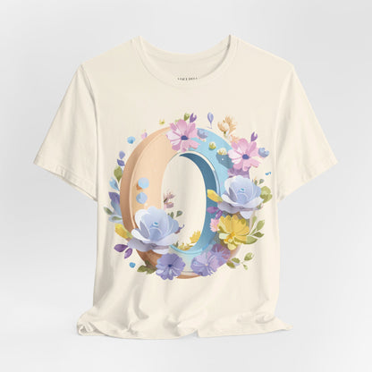 Natural Cotton Tee Shirt - Letters Collection - O Printify