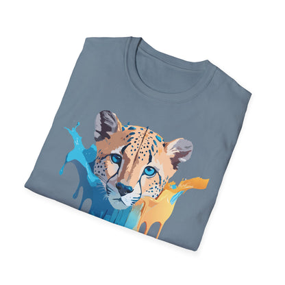Unisex Cheetah Print Tee Softstyle Gildan 64000 Ring Spun Cotton Tee