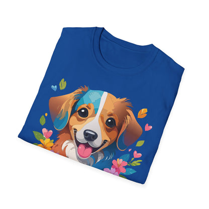 Dog Shirt Unisex Animal Tee 100 Percent Cotton Gildan Softstyle 64000