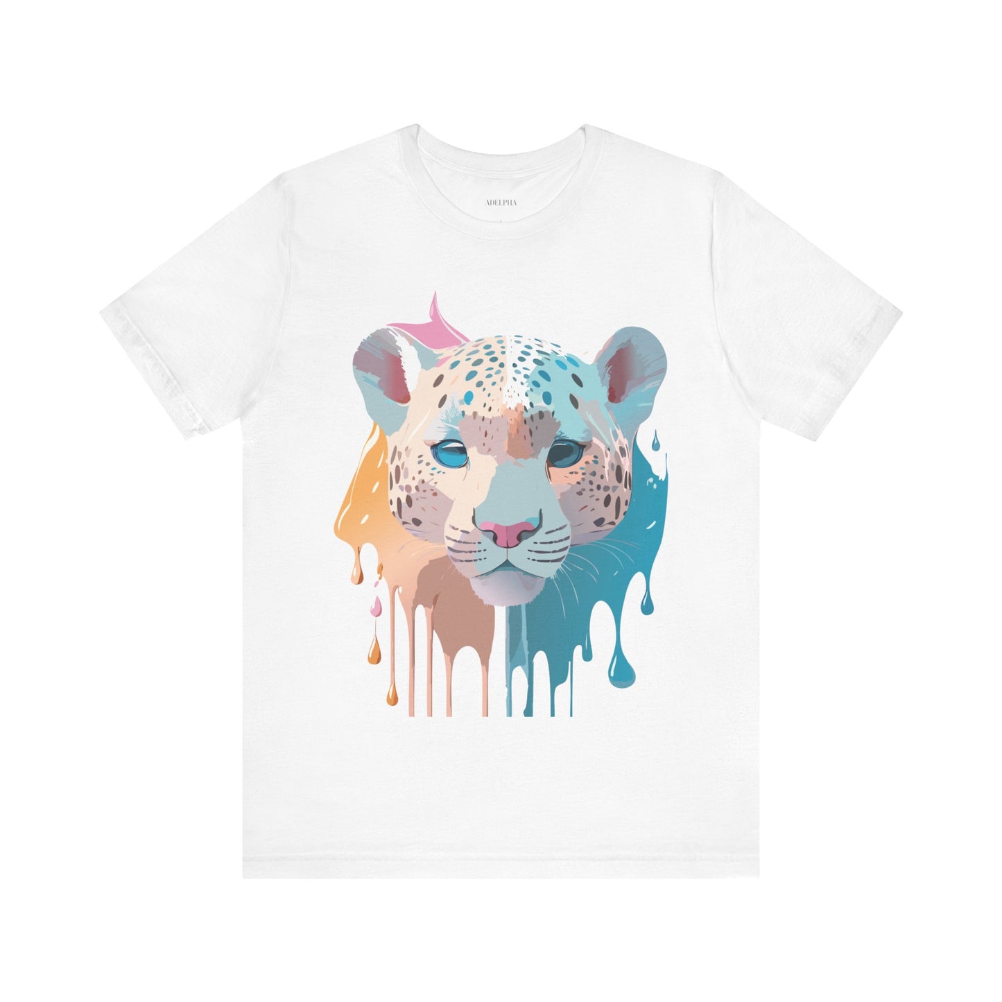 Natural Cotton Tee Shirt with Cheetah