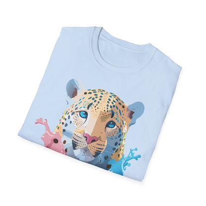 Unisex Cheetah Print Gildan Softstyle 64000 Short Sleeve T Shirt