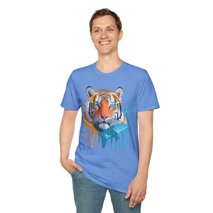 Tiger Shirt Unisex Animal Tee Ring Spun Cotton Gildan Softstyle Short Sleeve