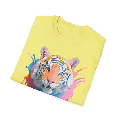 Tiger Print Unisex Softstyle T Shirt Gildan 64000 Comfort Tee