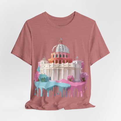 Natural Cotton Tee Shirt - Beautiful Places Collection - Rome Printify