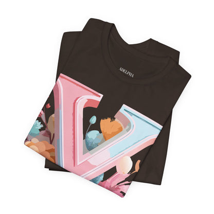 Natural Cotton Tee Shirt - Letters Collection - Y Printify