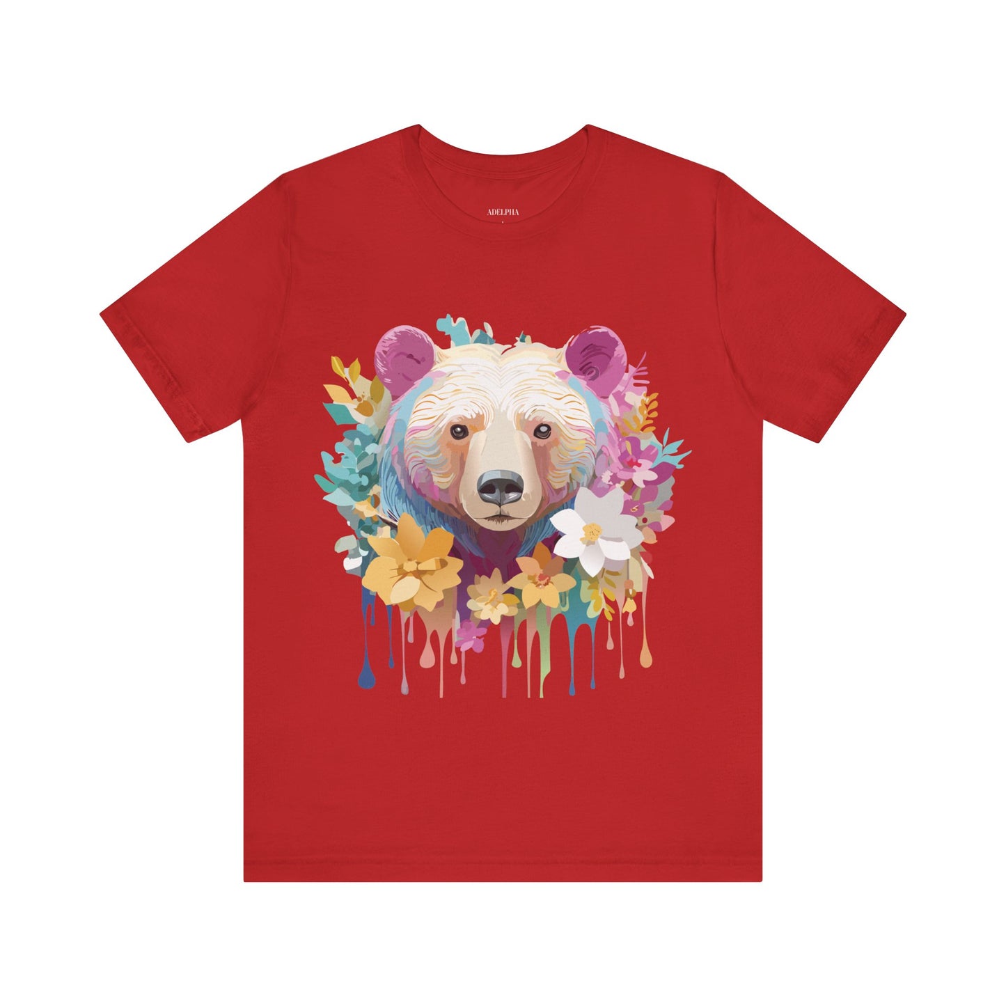 Natural Cotton Tee Shirt with Bear