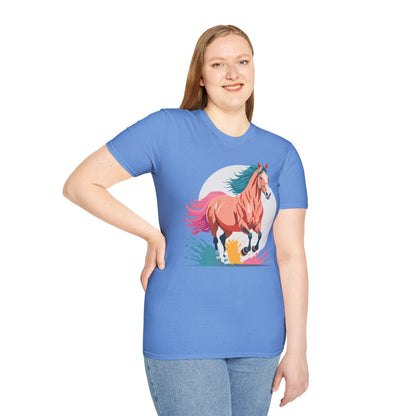 Unisex Horse Shirt Tee Gildan Softstyle 64000 Premium Ringspun Cotton