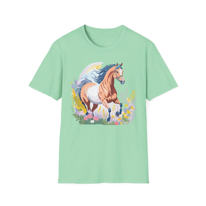 Horse Shirt Unisex Gildan Softstyle Tee 100 Ring Spun Cotton