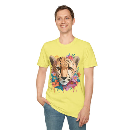 Cheetah Print Unisex Softstyle Tee Gildan 64000 Cotton Short Sleeve Shirt