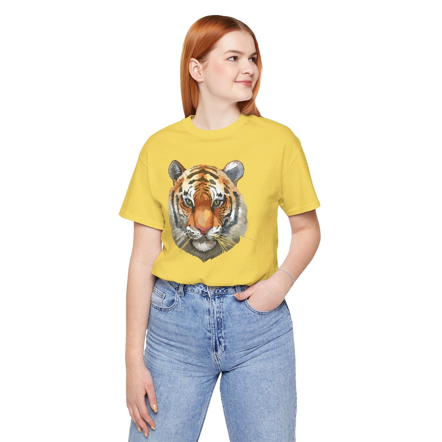 Wild Tiger Face Graphic T-Shirt Unisex Cotton Animal Design Wildlife Tee 1