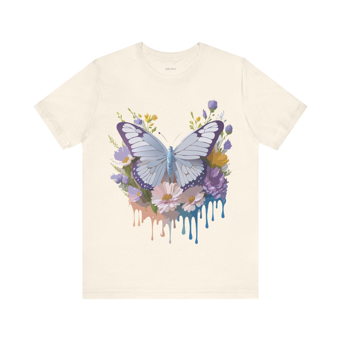 T-shirt en coton naturel avec papillon