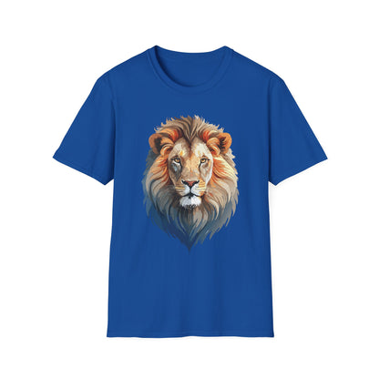 Gildan Softstyle Lion Print T Shirt Floral Tee For Unisex Everyday Comfort