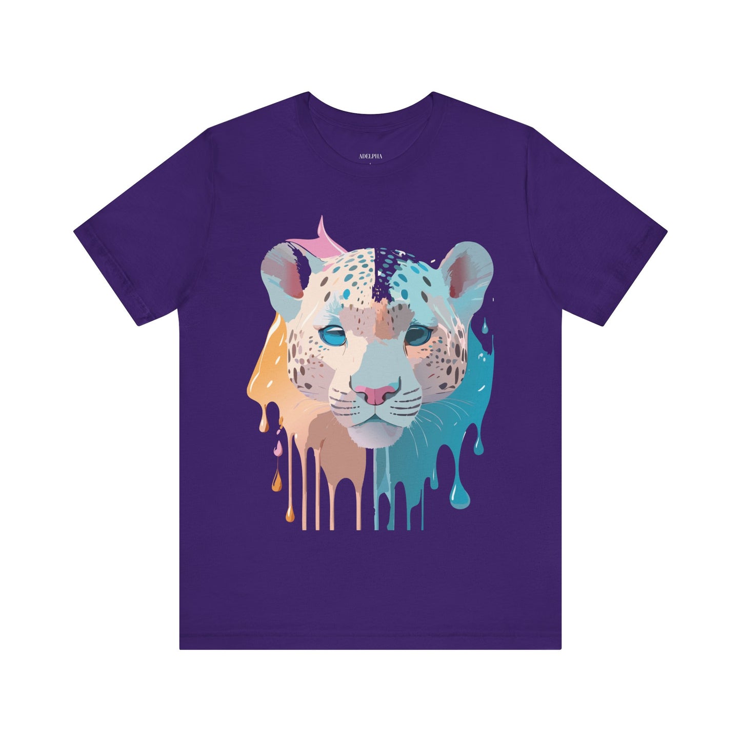 Natural Cotton Tee Shirt with Cheetah