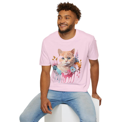 Cat Shirt Unisex Kitten Tee Softstyle Gildan 64000 Cotton Tee