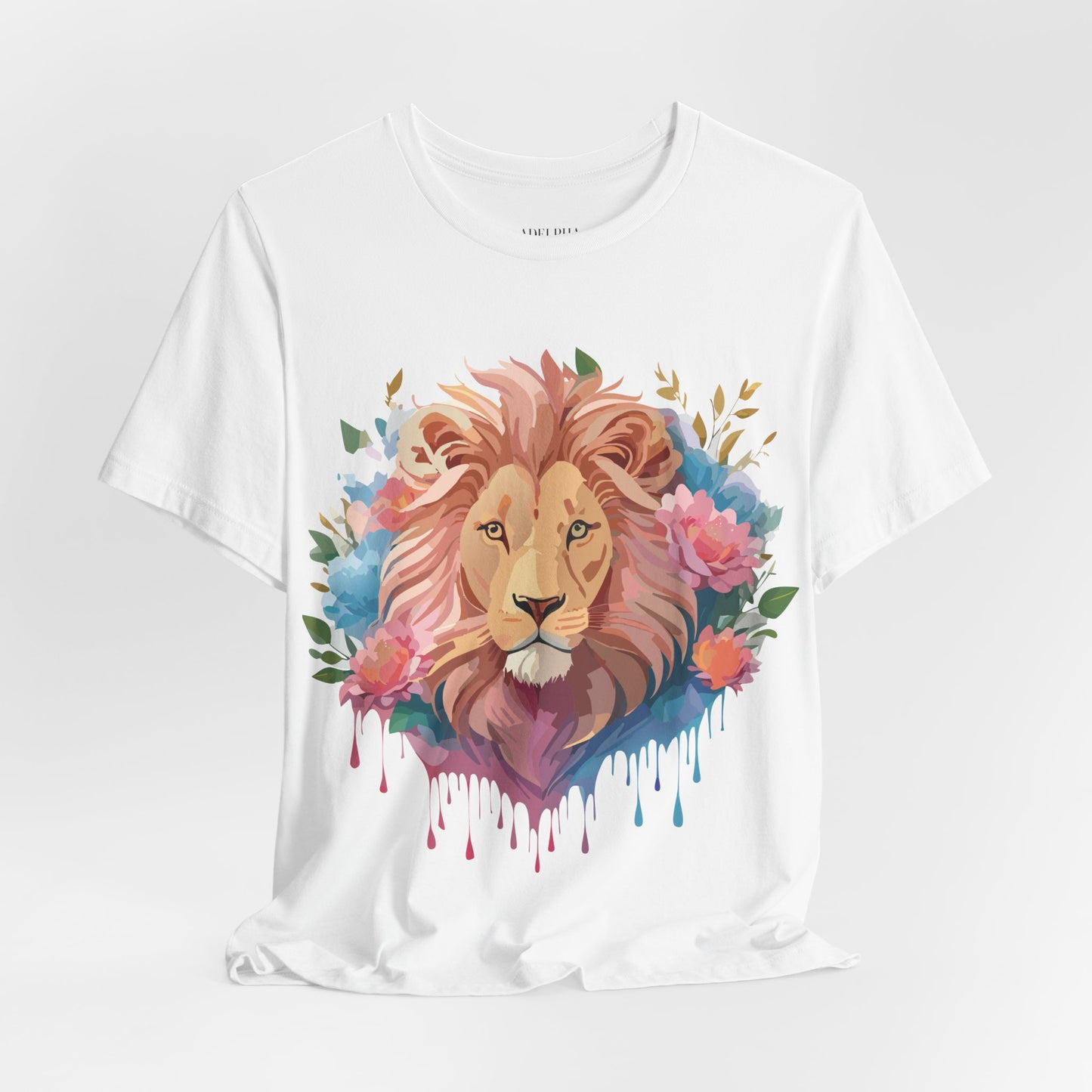 Natural Cotton Tee Shirt with Lion