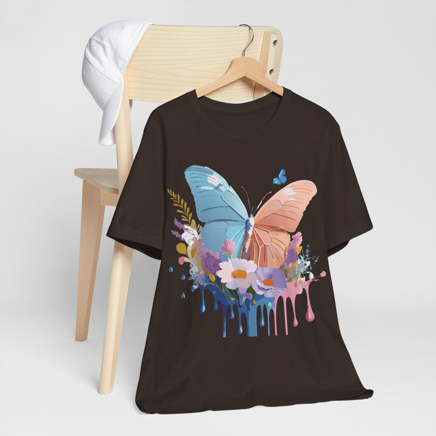 T-shirt en coton naturel avec papillon