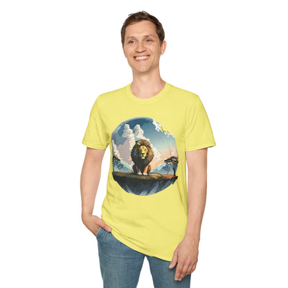 Lion Shirt Unisex Animal Tee Gildan Softstyle 64000 One Hundred Percent Cotton