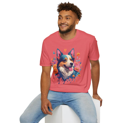 Animal Print Dog Shirt Unisex Softstyle Cotton Tee For Pet Lovers