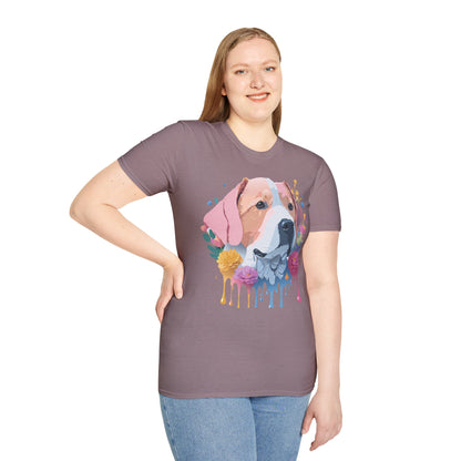 Dog Shirt Unisex Softstyle Cotton Tee 64000 Graphic Animal Print