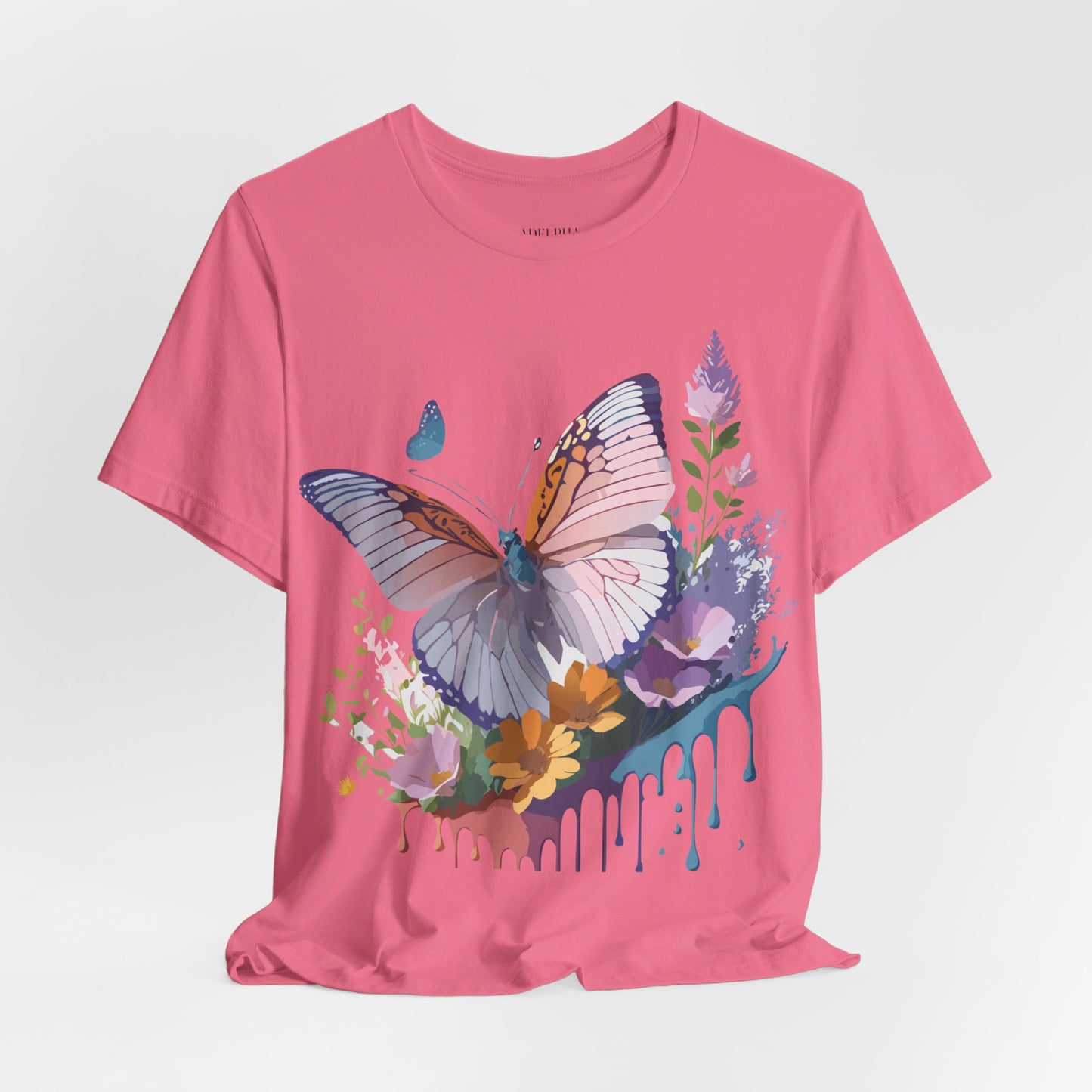 T-shirt en coton naturel avec papillon