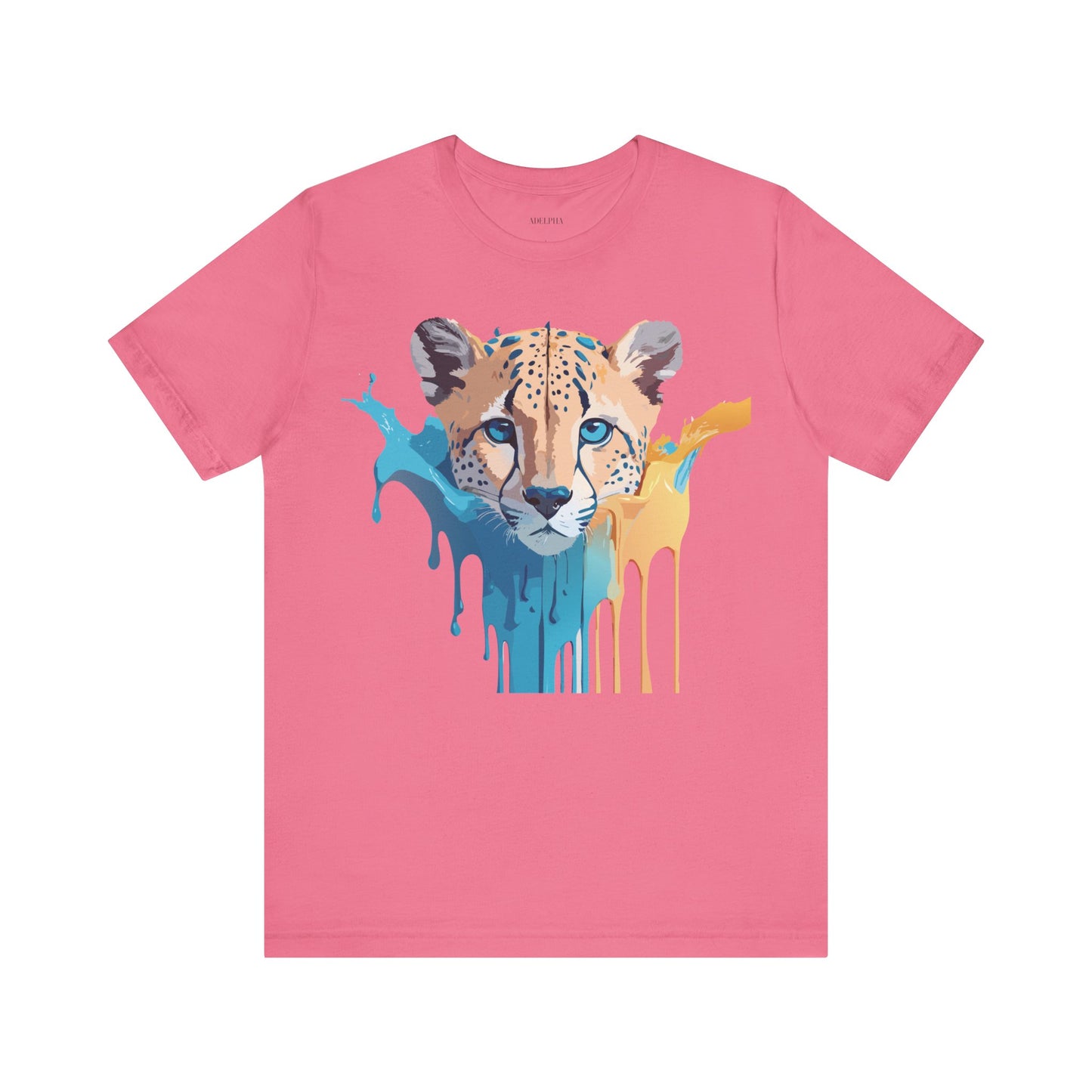 Natural Cotton Tee Shirt with Cheetah