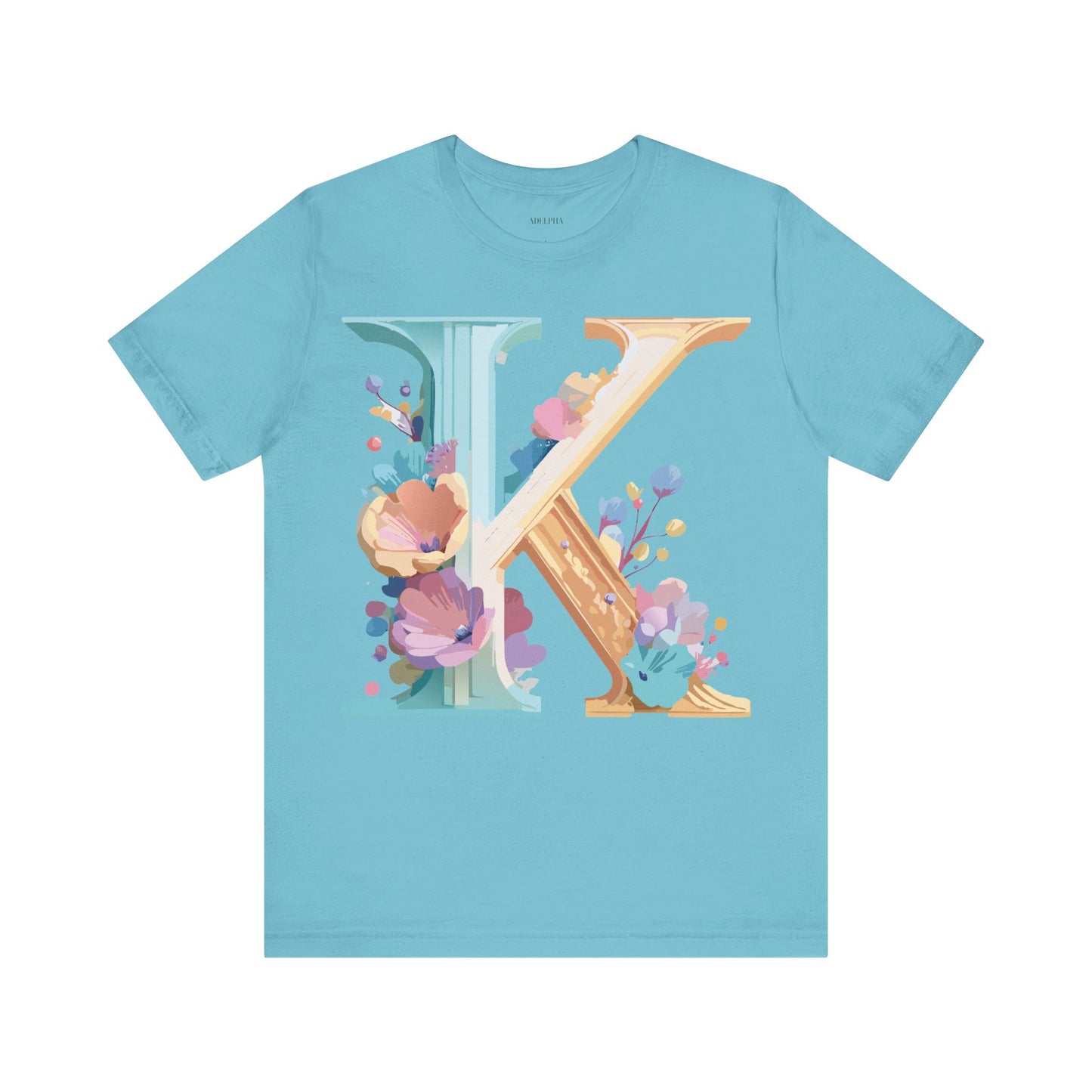 Natural Cotton Tee Shirt - Letters Collection - K