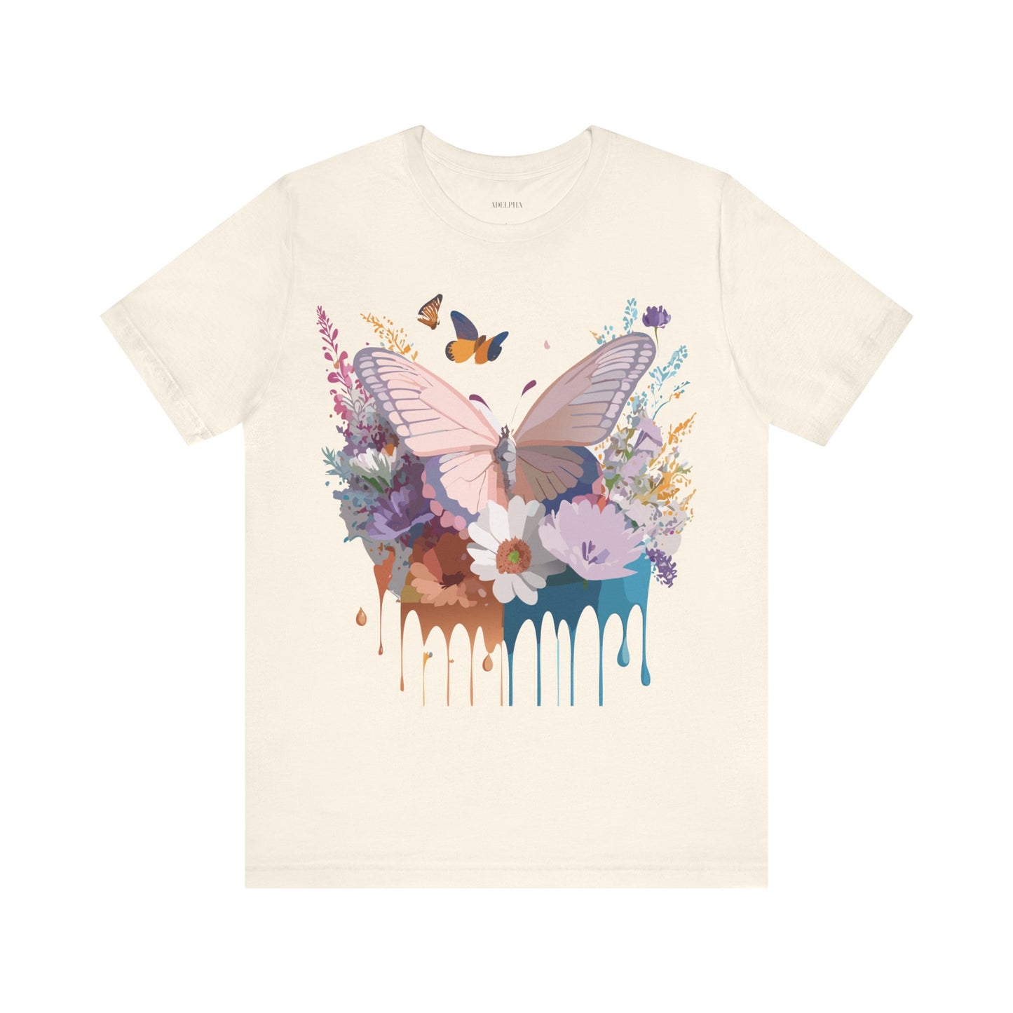 T-Shirt aus natürlicher Baumwolle mit Schmetterling