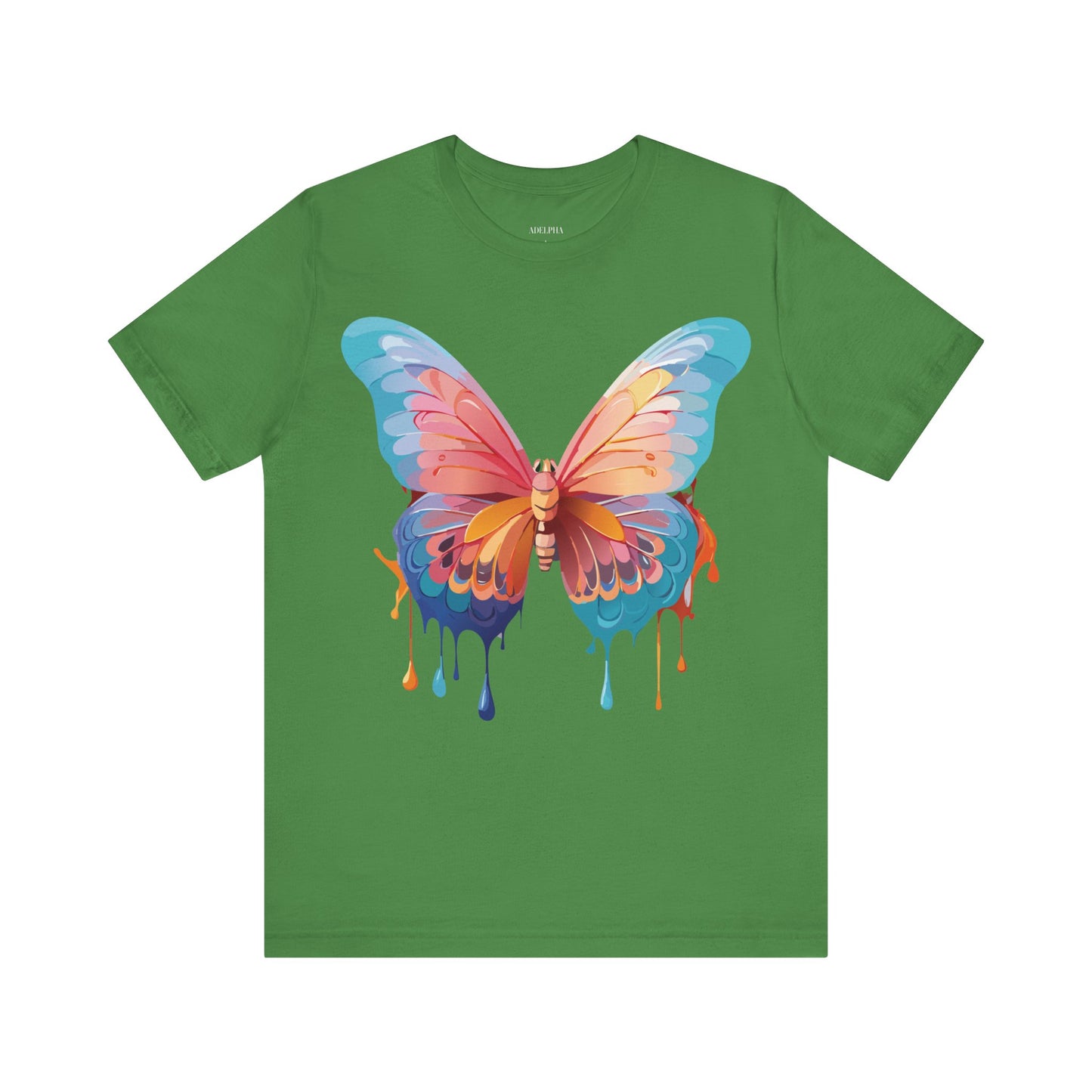 Natural Cotton Tee Shirt with Butterfly