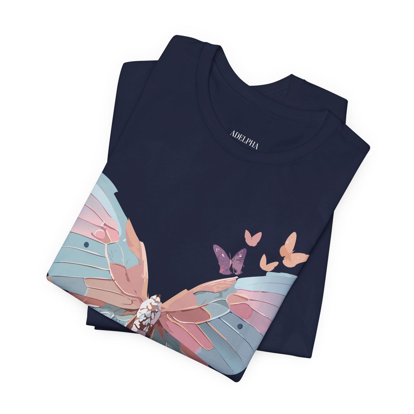 T-shirt en coton naturel avec papillon