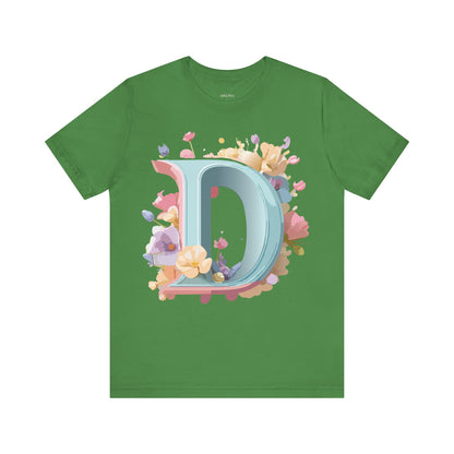 Natural Cotton Tee Shirt - Letters Collection - D Printify