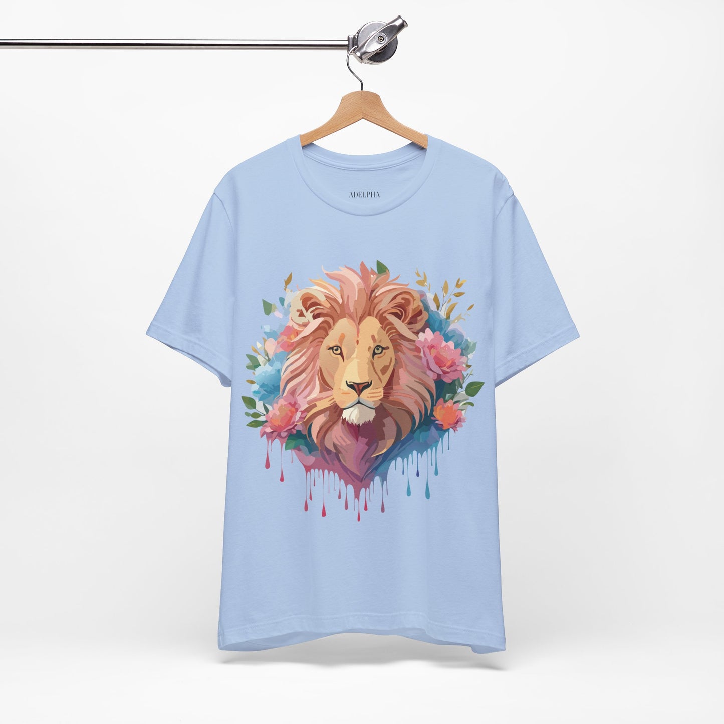 Natural Cotton Tee Shirt with Lion