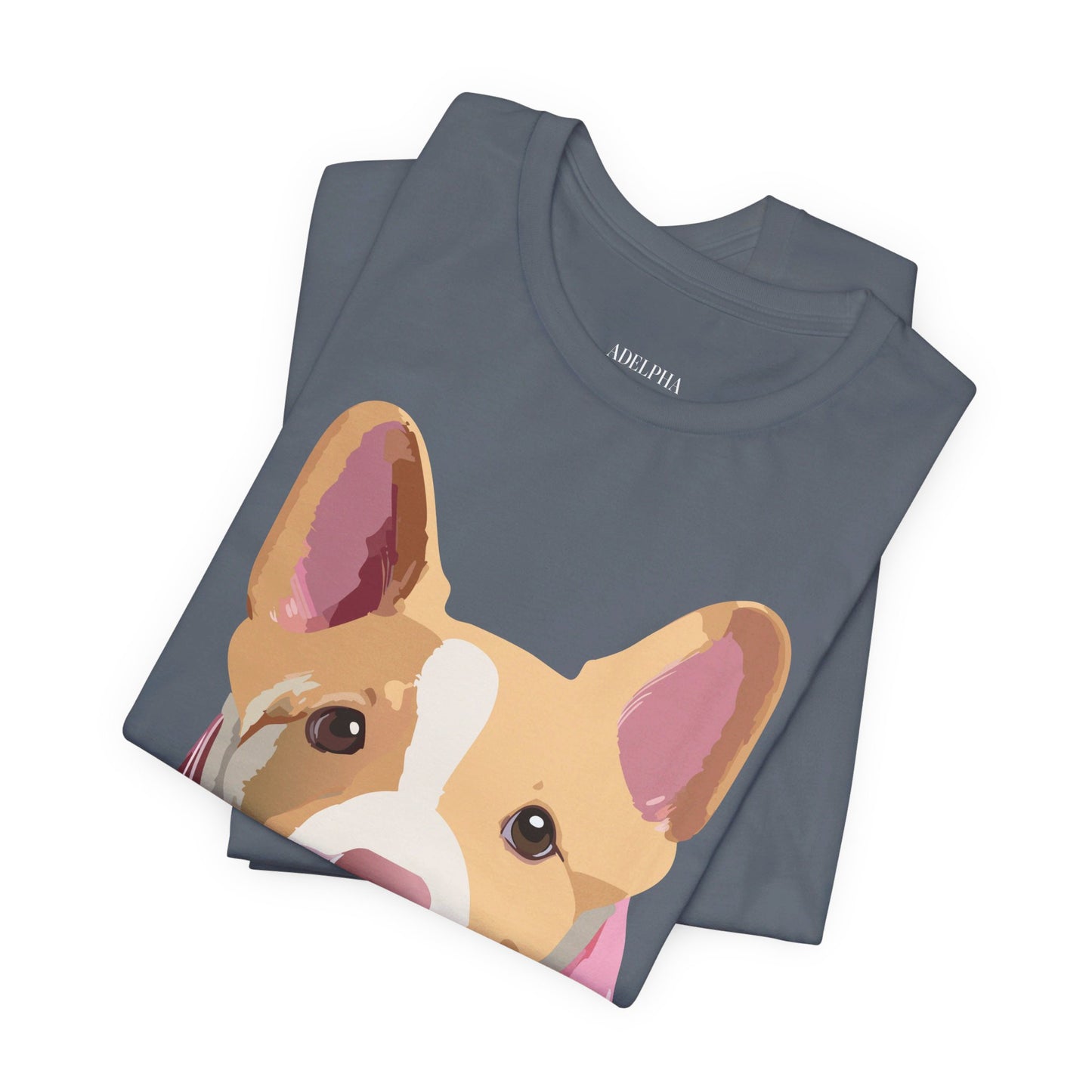 Natural Cotton Tee Shirt with Dog