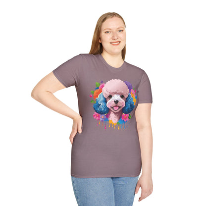 Unisex Dog Shirt Softstyle Tee 100 Percent Cotton Animal Print