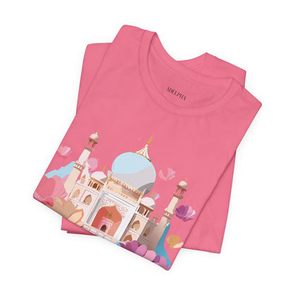 Natural Cotton Tee Shirt - Taj Mahal, India Printify