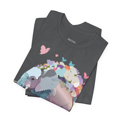 Natural Cotton Tee Shirt with Elephant Printify