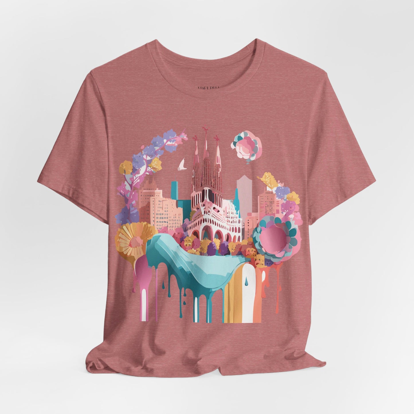 T-Shirt aus natürlicher Baumwolle – Kollektion „Beautiful Places“ – Barcelona