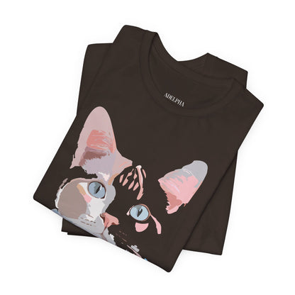 Natural Cotton Tee Shirt with Cat Printify
