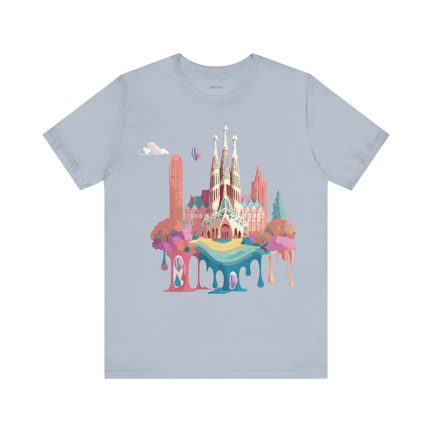 Natural Cotton Tee Shirt - Beautiful Places Collection - Barcelona