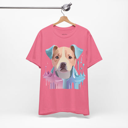 Natural Cotton Tee Shirt with Dog Printify