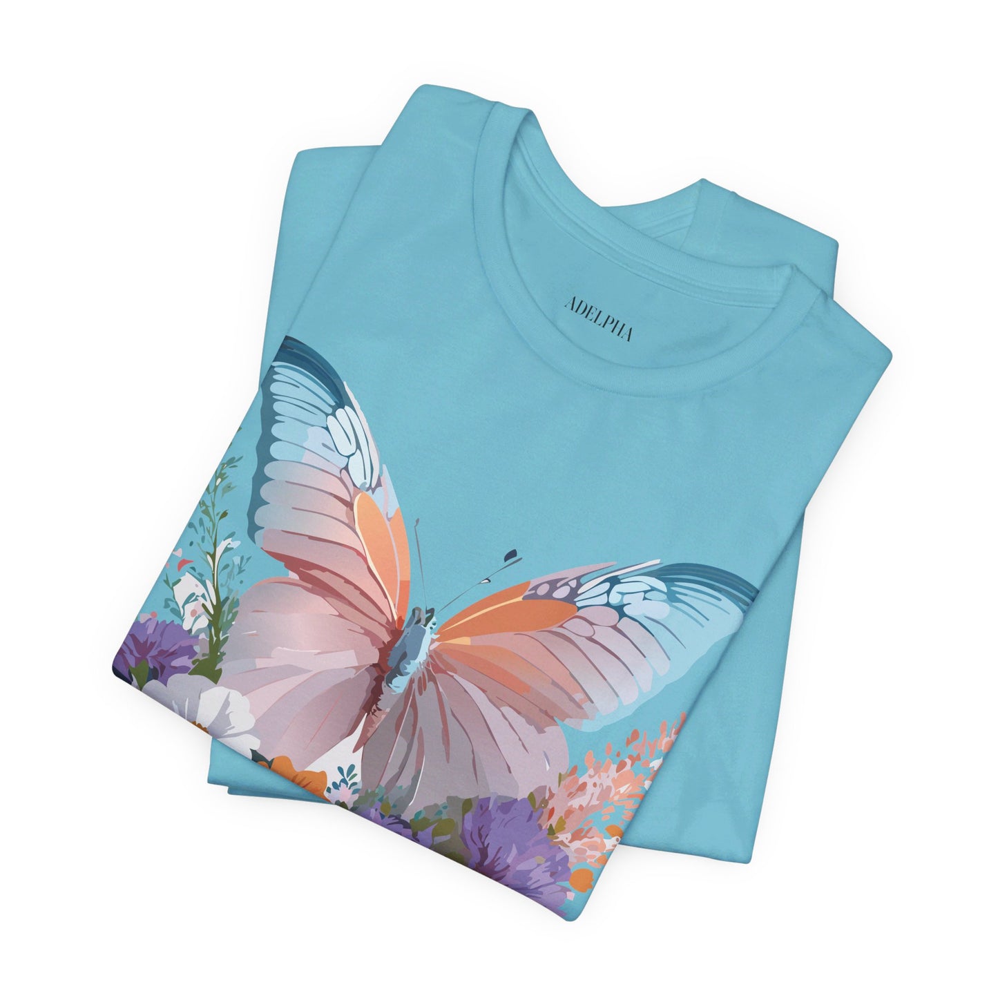 T-shirt en coton naturel avec papillon