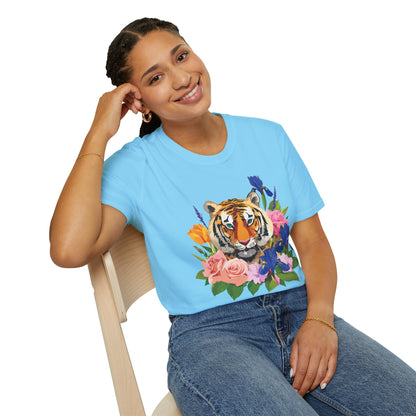 Tiger Shirt Unisex Animal Tee Gildan Softstyle 64000 100 Percent Cotton