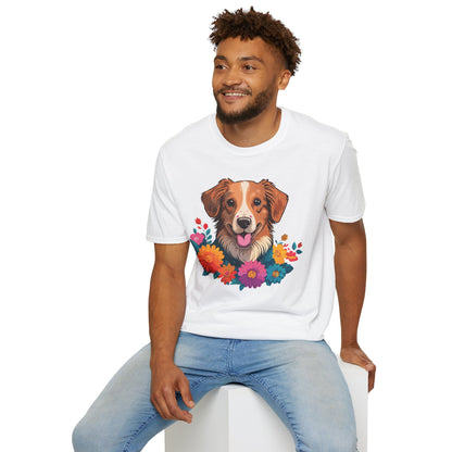 Dog Shirt Unisex Animal Tee Short Sleeve Gildan Softstyle 64000 Cotton Tee