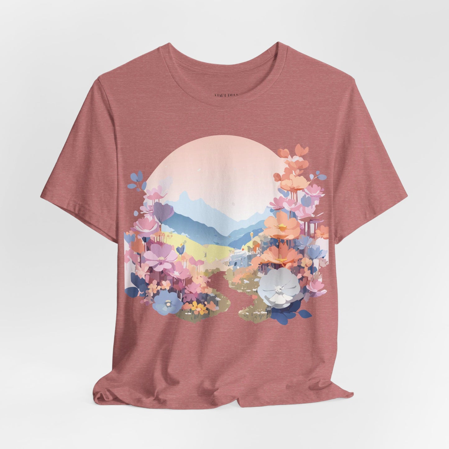 T-Shirt aus natürlicher Baumwolle mit Blumen